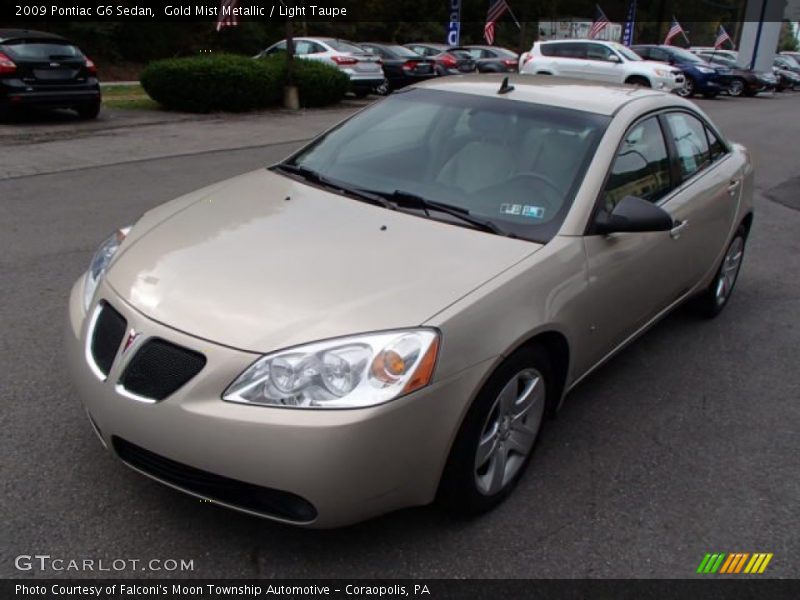 Gold Mist Metallic / Light Taupe 2009 Pontiac G6 Sedan