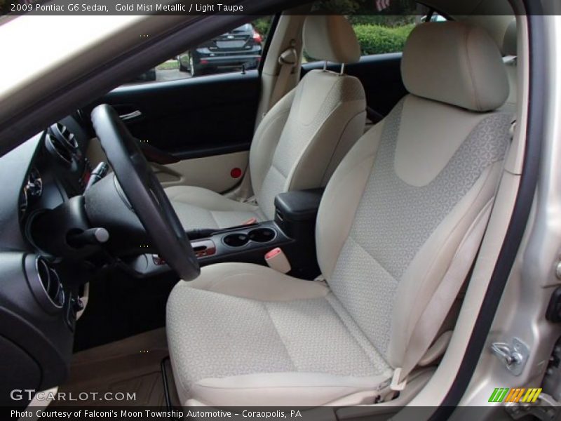 Gold Mist Metallic / Light Taupe 2009 Pontiac G6 Sedan