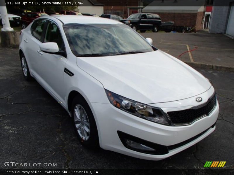 Snow White Pearl / Gray 2013 Kia Optima LX