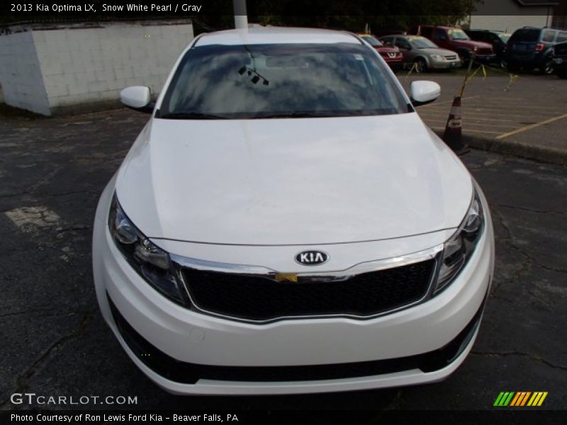 Snow White Pearl / Gray 2013 Kia Optima LX