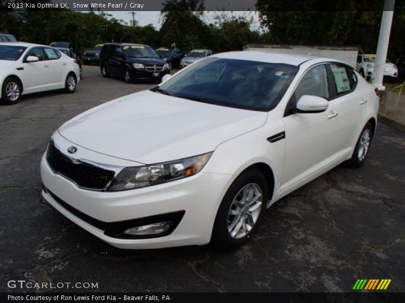 Snow White Pearl / Gray 2013 Kia Optima LX