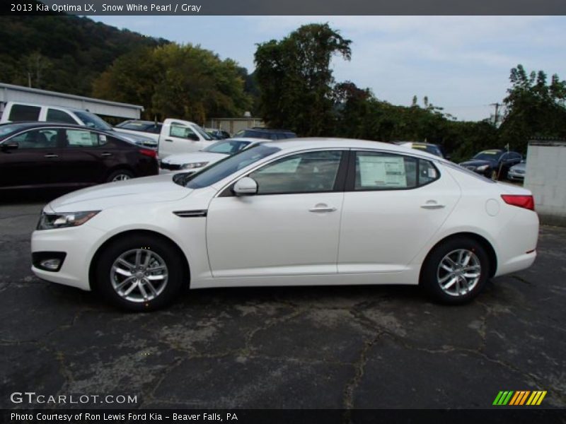 Snow White Pearl / Gray 2013 Kia Optima LX