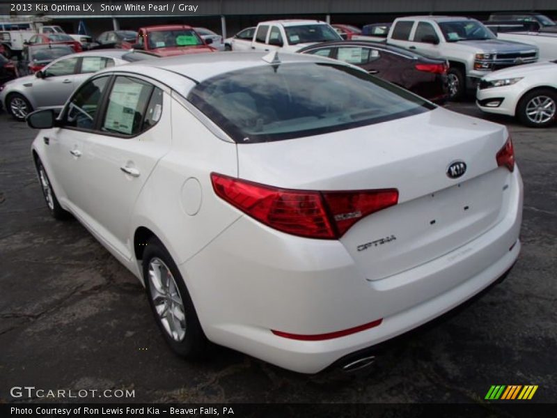 Snow White Pearl / Gray 2013 Kia Optima LX