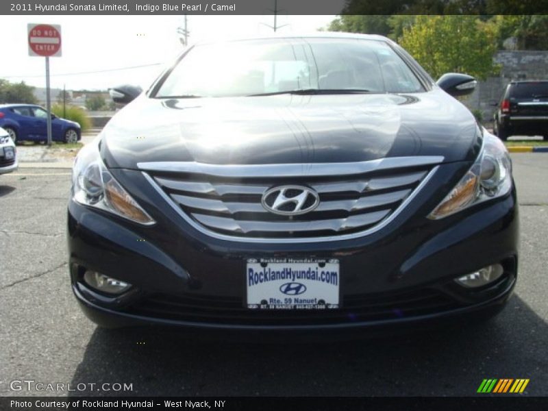 Indigo Blue Pearl / Camel 2011 Hyundai Sonata Limited