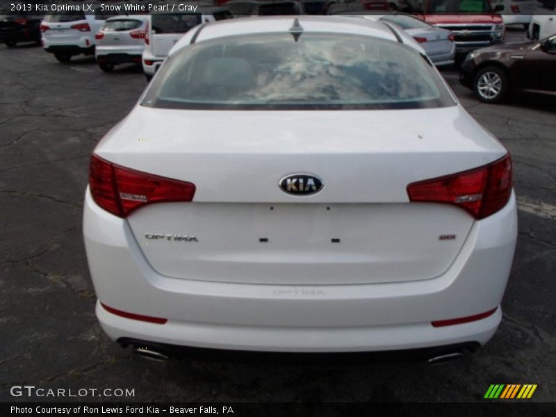 Snow White Pearl / Gray 2013 Kia Optima LX