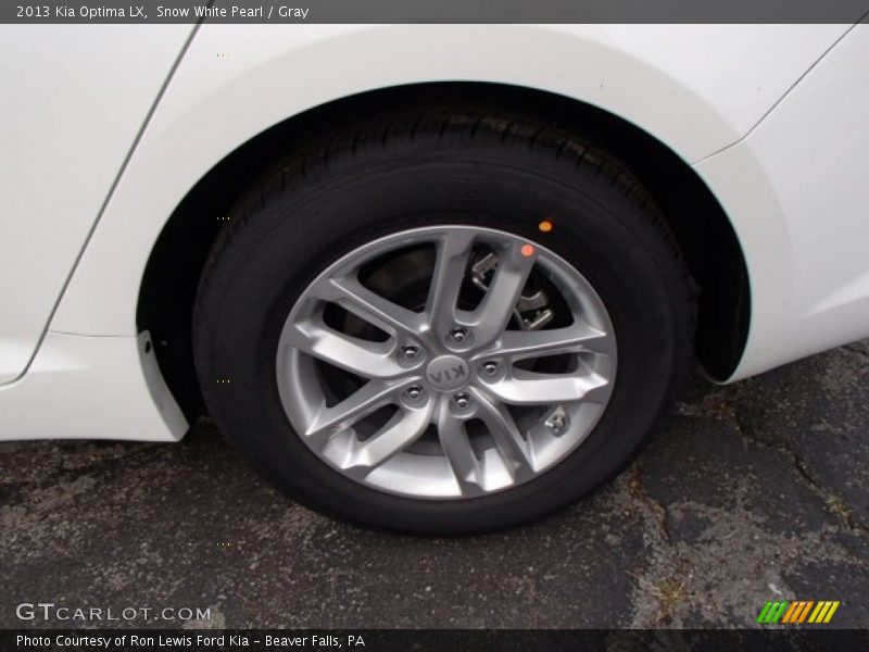 Snow White Pearl / Gray 2013 Kia Optima LX
