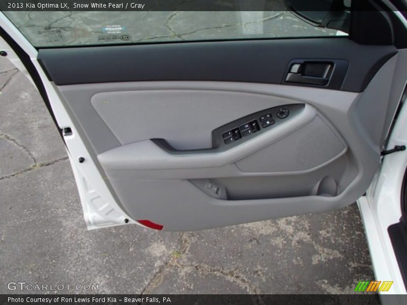Snow White Pearl / Gray 2013 Kia Optima LX