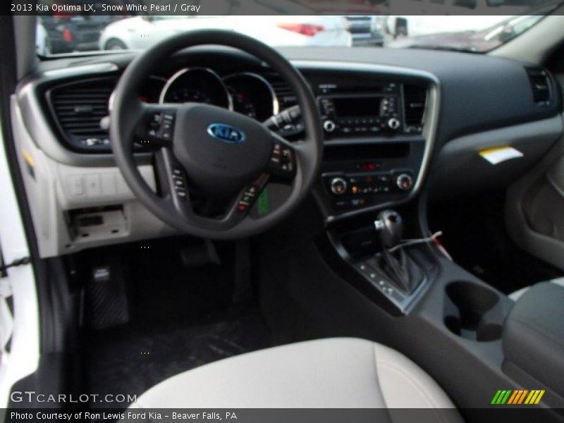 Snow White Pearl / Gray 2013 Kia Optima LX