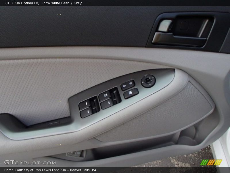 Snow White Pearl / Gray 2013 Kia Optima LX
