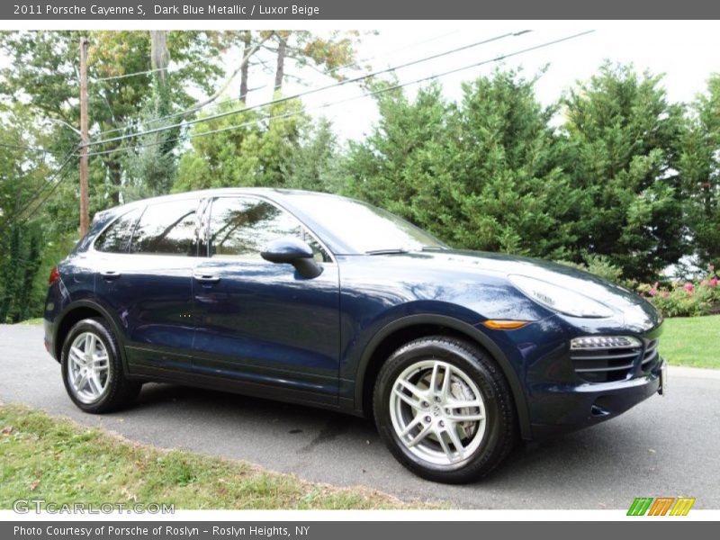 Dark Blue Metallic / Luxor Beige 2011 Porsche Cayenne S