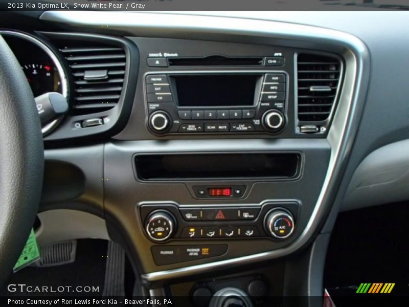Snow White Pearl / Gray 2013 Kia Optima LX