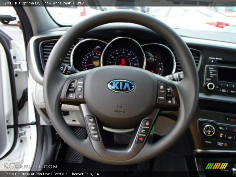 Snow White Pearl / Gray 2013 Kia Optima LX