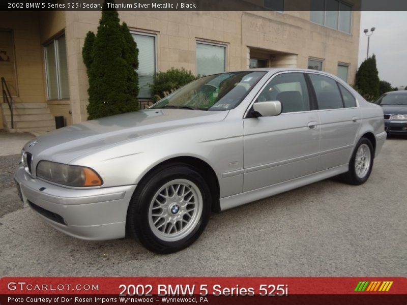 Titanium Silver Metallic / Black 2002 BMW 5 Series 525i Sedan