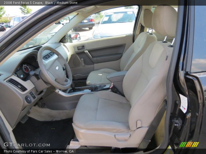 Black / Medium Stone 2008 Ford Focus S Coupe