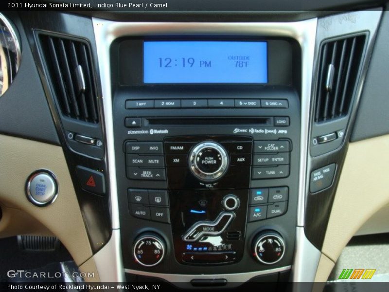 Indigo Blue Pearl / Camel 2011 Hyundai Sonata Limited