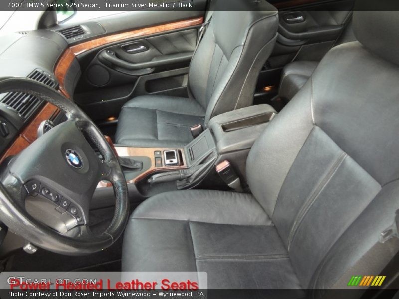 Titanium Silver Metallic / Black 2002 BMW 5 Series 525i Sedan