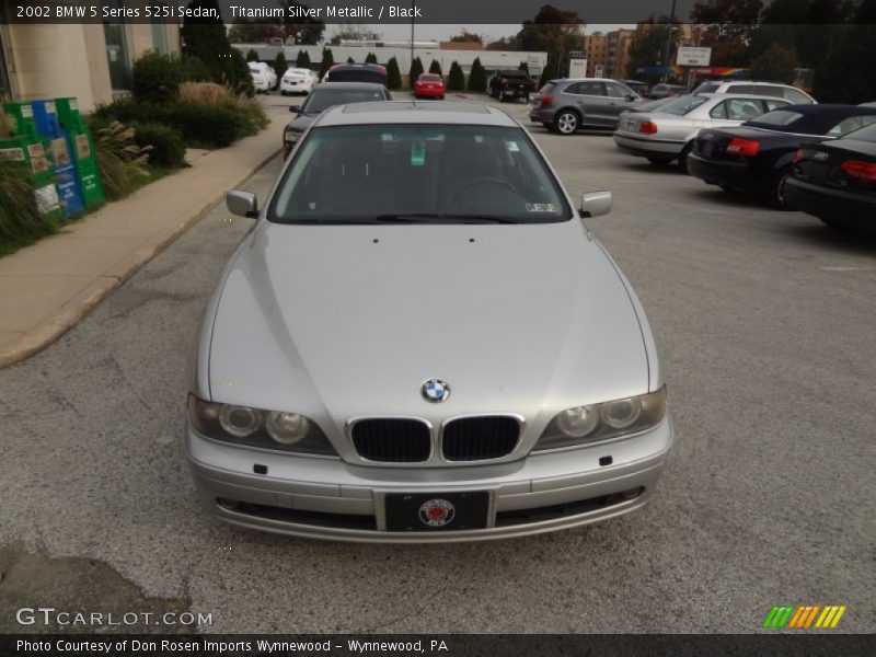 Titanium Silver Metallic / Black 2002 BMW 5 Series 525i Sedan
