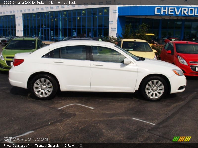 Bright White / Black 2012 Chrysler 200 LX Sedan