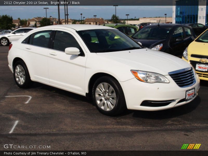 Bright White / Black 2012 Chrysler 200 LX Sedan