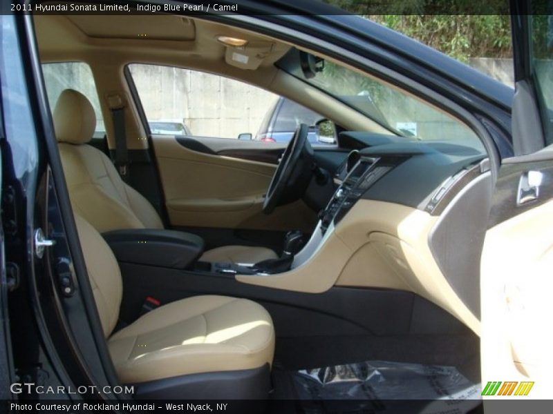 Indigo Blue Pearl / Camel 2011 Hyundai Sonata Limited