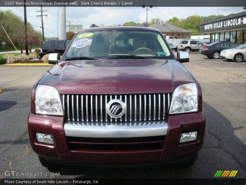 Dark Cherry Metallic / Camel 2007 Mercury Mountaineer Premier AWD