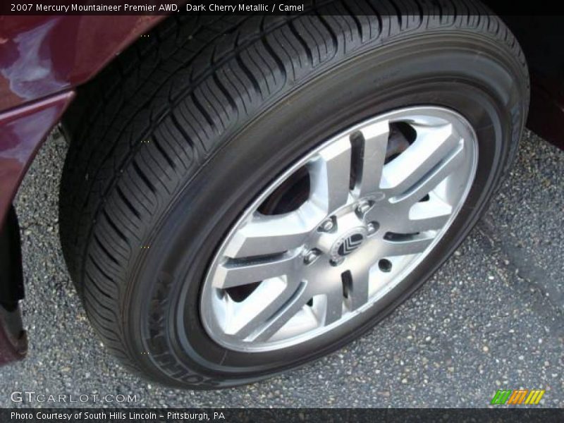 Dark Cherry Metallic / Camel 2007 Mercury Mountaineer Premier AWD