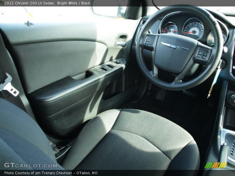 Bright White / Black 2012 Chrysler 200 LX Sedan