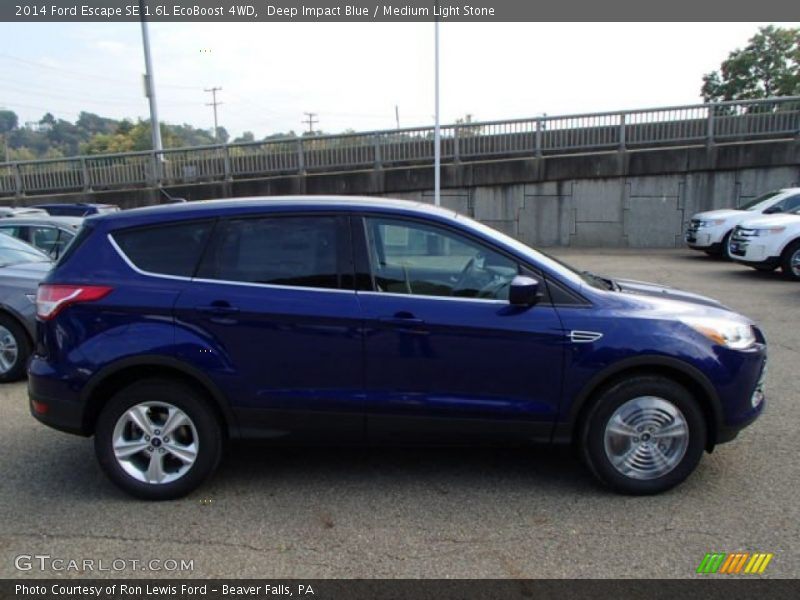 Deep Impact Blue / Medium Light Stone 2014 Ford Escape SE 1.6L EcoBoost 4WD