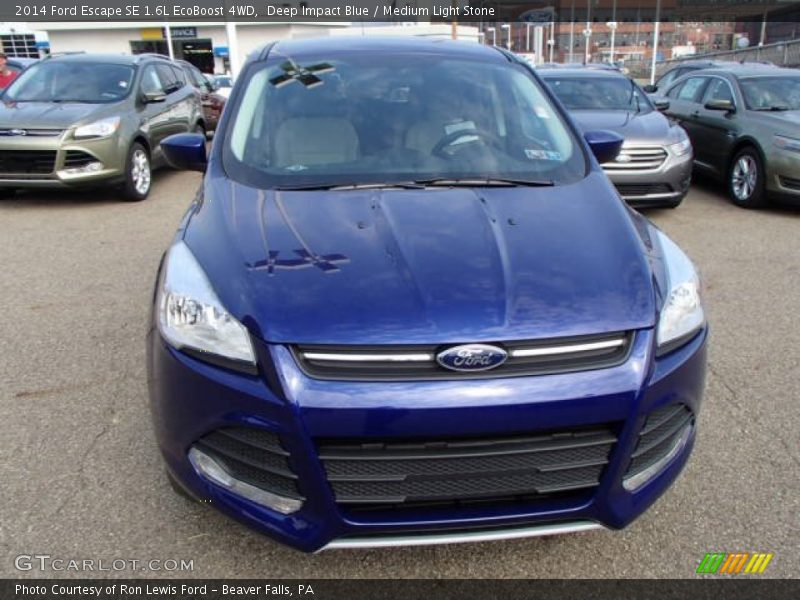 Deep Impact Blue / Medium Light Stone 2014 Ford Escape SE 1.6L EcoBoost 4WD