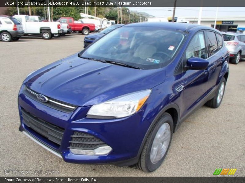 Deep Impact Blue / Medium Light Stone 2014 Ford Escape SE 1.6L EcoBoost 4WD