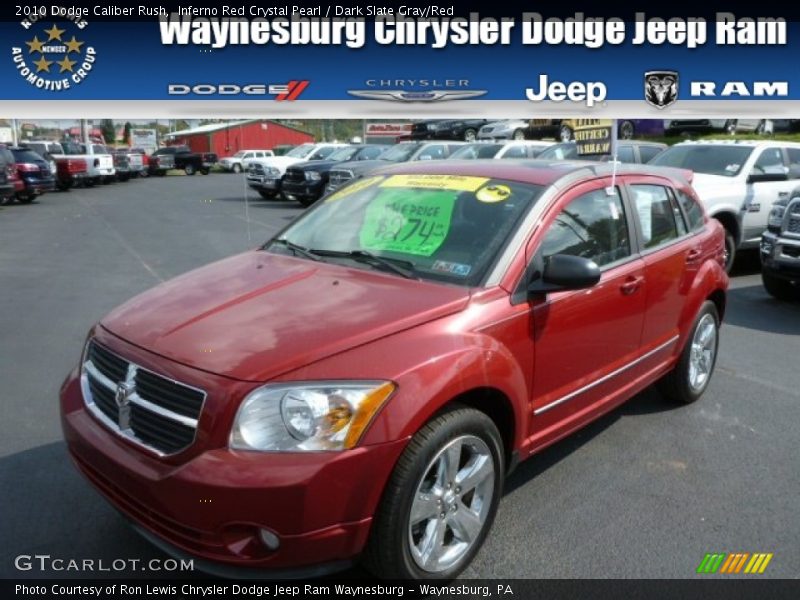 Inferno Red Crystal Pearl / Dark Slate Gray/Red 2010 Dodge Caliber Rush