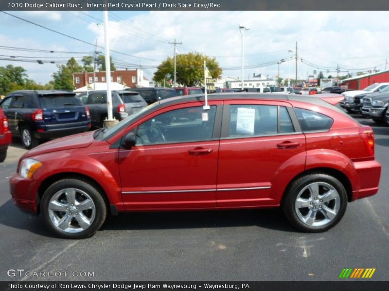 Inferno Red Crystal Pearl / Dark Slate Gray/Red 2010 Dodge Caliber Rush
