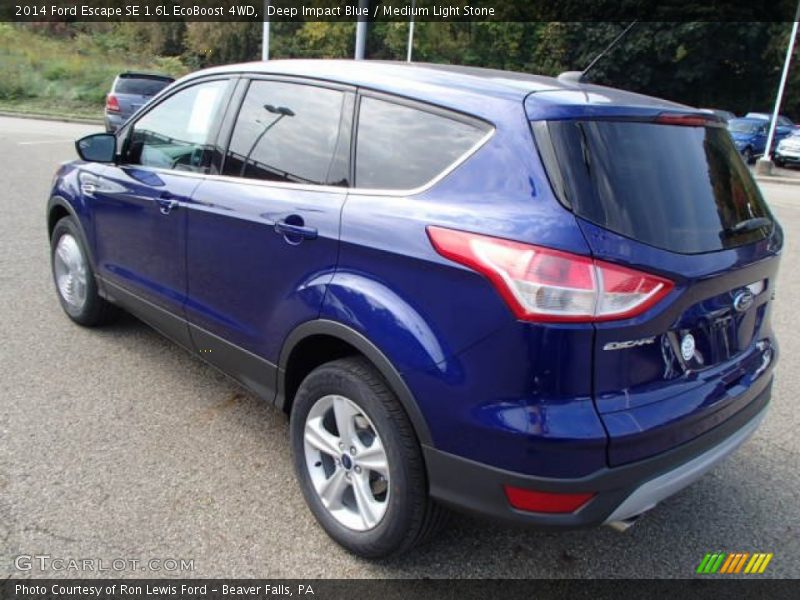 Deep Impact Blue / Medium Light Stone 2014 Ford Escape SE 1.6L EcoBoost 4WD