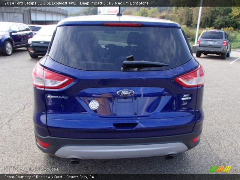 Deep Impact Blue / Medium Light Stone 2014 Ford Escape SE 1.6L EcoBoost 4WD