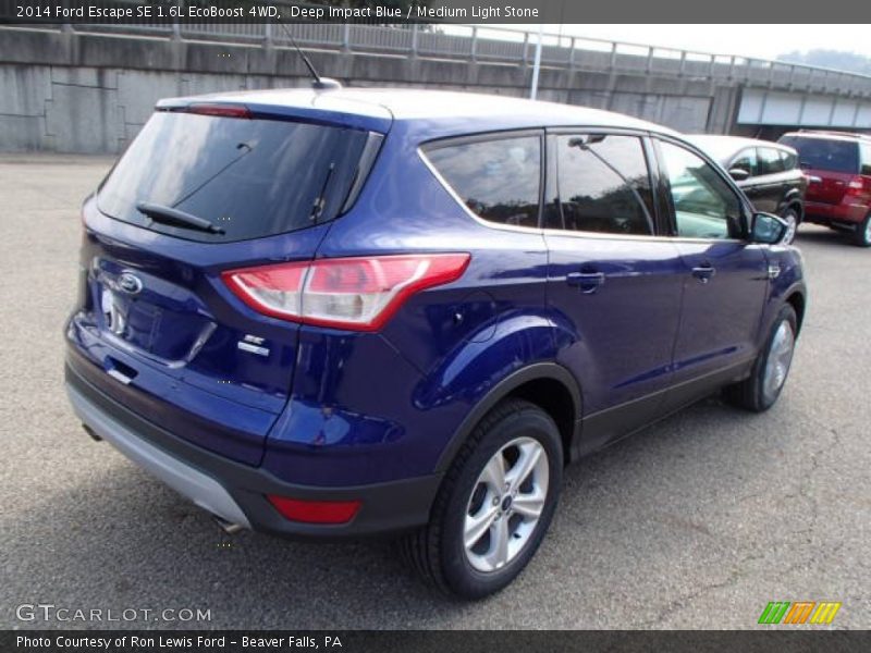 Deep Impact Blue / Medium Light Stone 2014 Ford Escape SE 1.6L EcoBoost 4WD