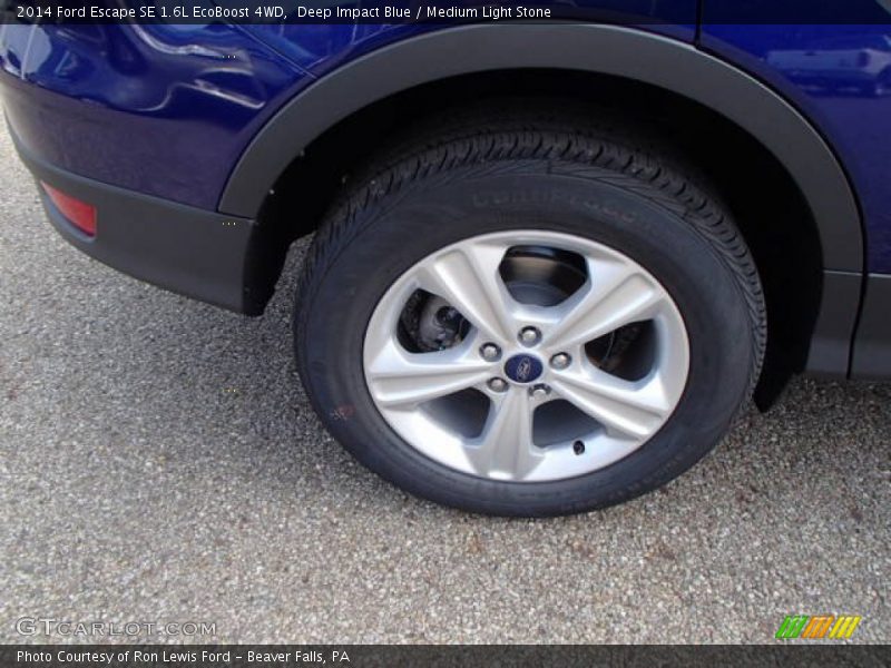 Deep Impact Blue / Medium Light Stone 2014 Ford Escape SE 1.6L EcoBoost 4WD