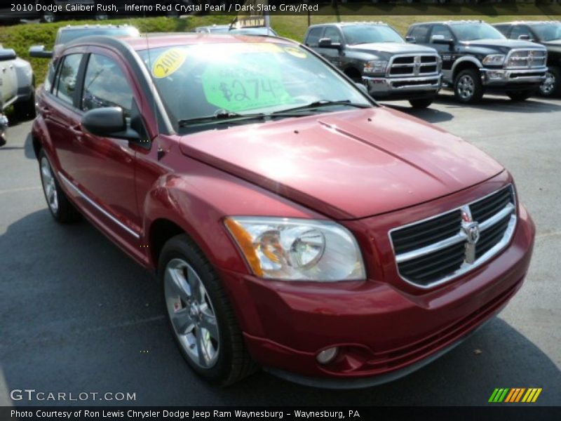 Inferno Red Crystal Pearl / Dark Slate Gray/Red 2010 Dodge Caliber Rush