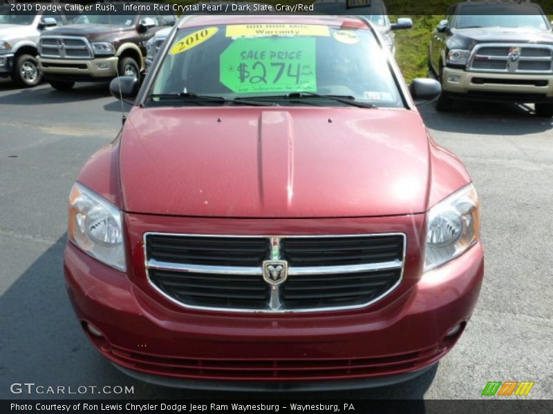 Inferno Red Crystal Pearl / Dark Slate Gray/Red 2010 Dodge Caliber Rush