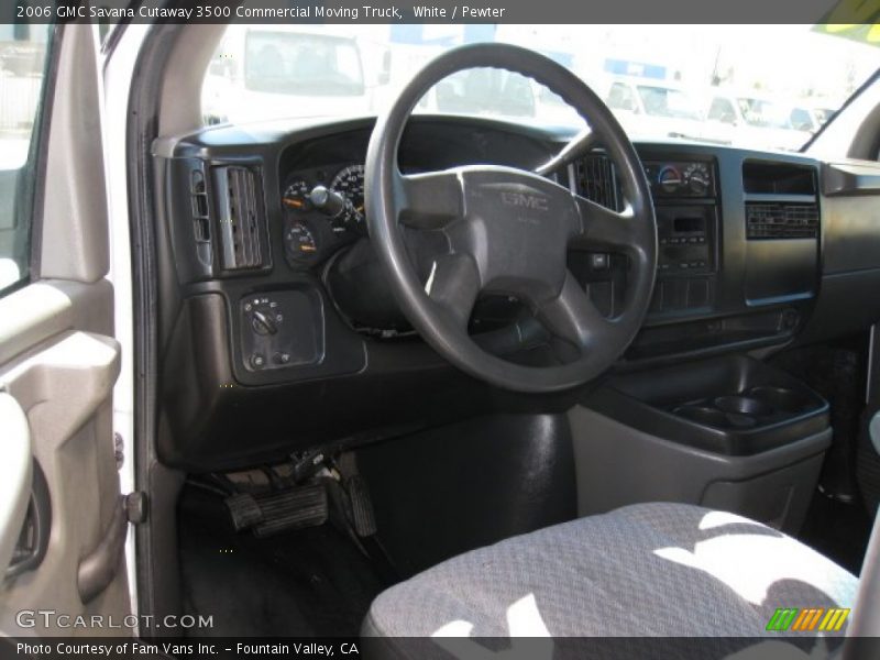 White / Pewter 2006 GMC Savana Cutaway 3500 Commercial Moving Truck
