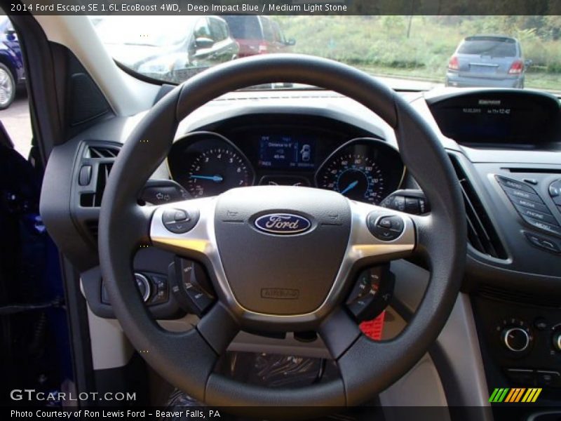 Deep Impact Blue / Medium Light Stone 2014 Ford Escape SE 1.6L EcoBoost 4WD
