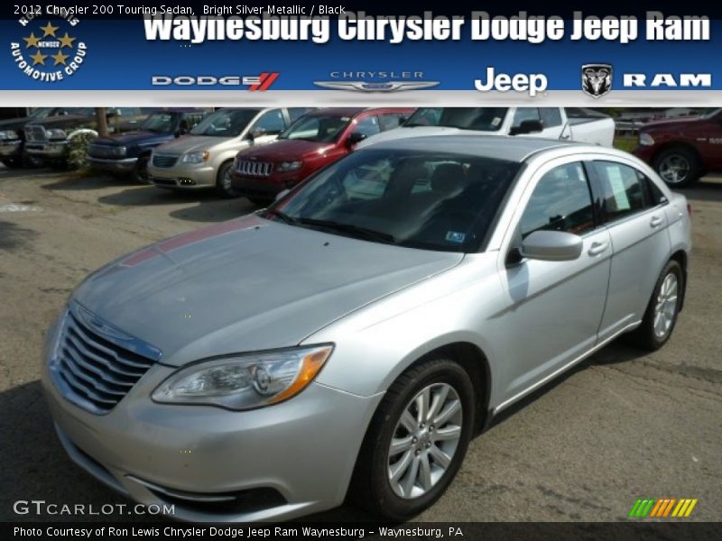 Bright Silver Metallic / Black 2012 Chrysler 200 Touring Sedan