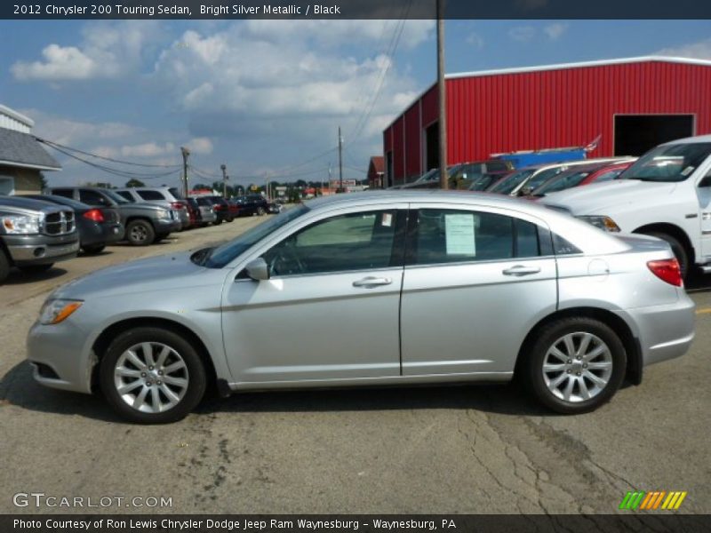 Bright Silver Metallic / Black 2012 Chrysler 200 Touring Sedan