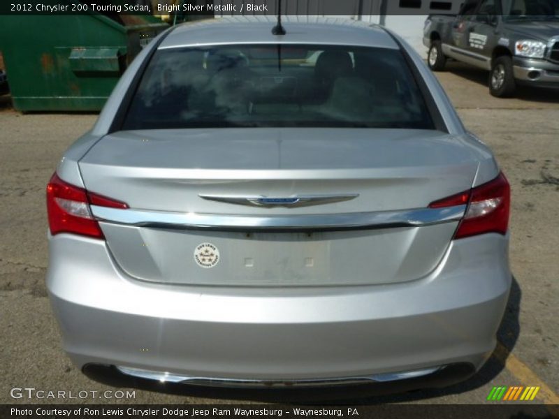 Bright Silver Metallic / Black 2012 Chrysler 200 Touring Sedan