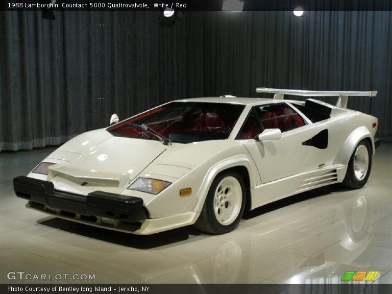 White / Red 1988 Lamborghini Countach 5000 Quattrovalvole