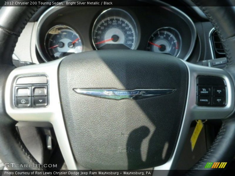 Bright Silver Metallic / Black 2012 Chrysler 200 Touring Sedan