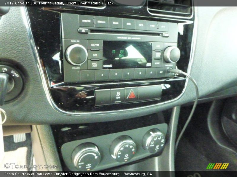 Bright Silver Metallic / Black 2012 Chrysler 200 Touring Sedan