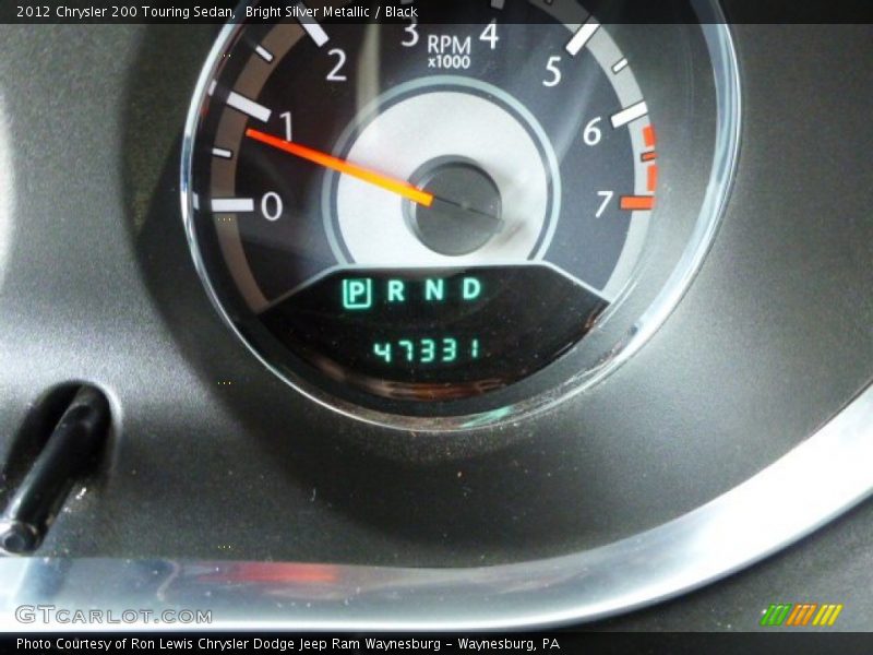 Bright Silver Metallic / Black 2012 Chrysler 200 Touring Sedan