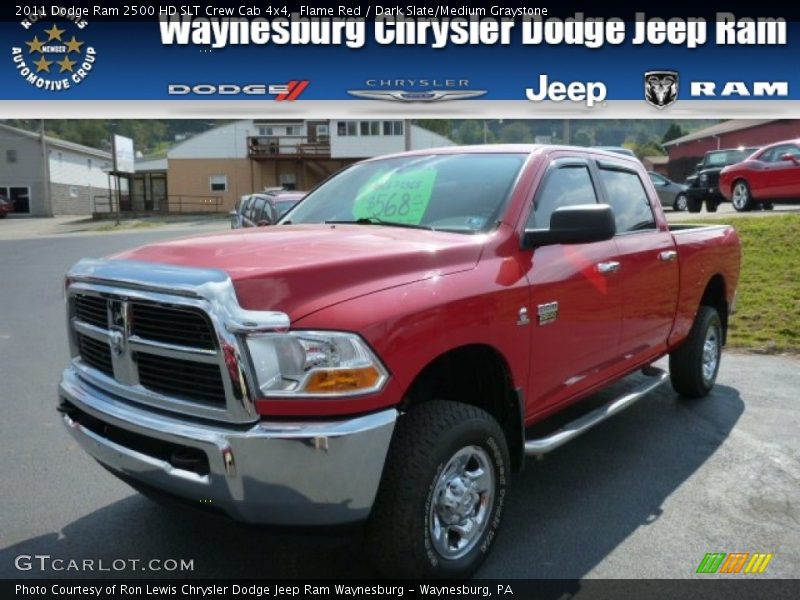 Flame Red / Dark Slate/Medium Graystone 2011 Dodge Ram 2500 HD SLT Crew Cab 4x4