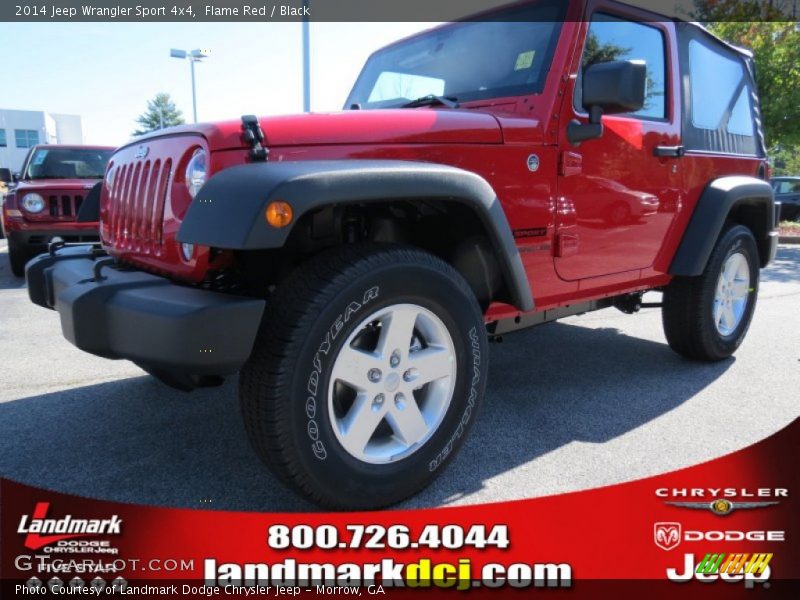 Flame Red / Black 2014 Jeep Wrangler Sport 4x4