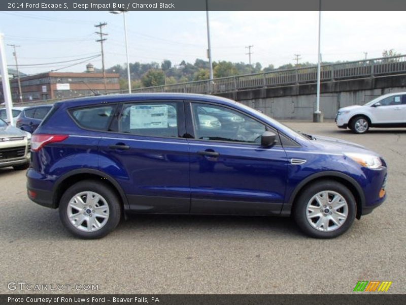 Deep Impact Blue / Charcoal Black 2014 Ford Escape S